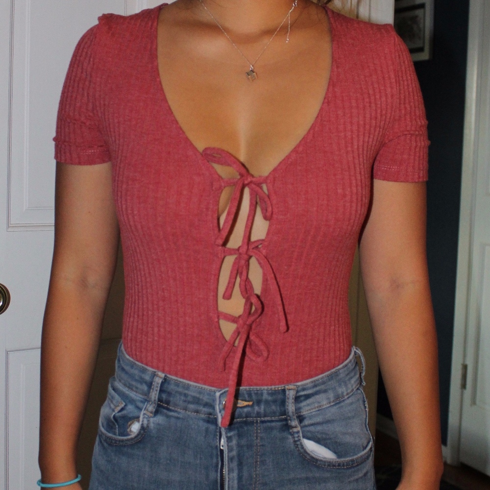 Bodysuit, Pink, Going Out - Picture 1 of 5
